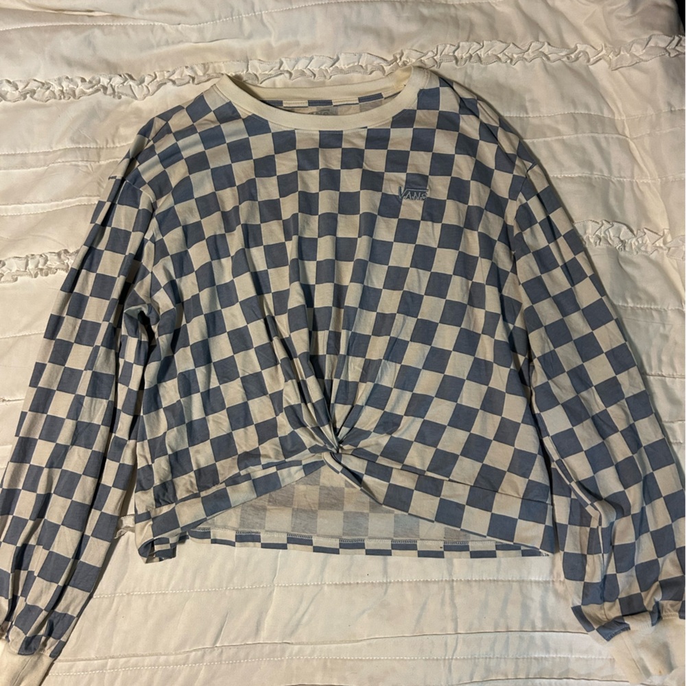 Vans Blue and White Checkered Shirt